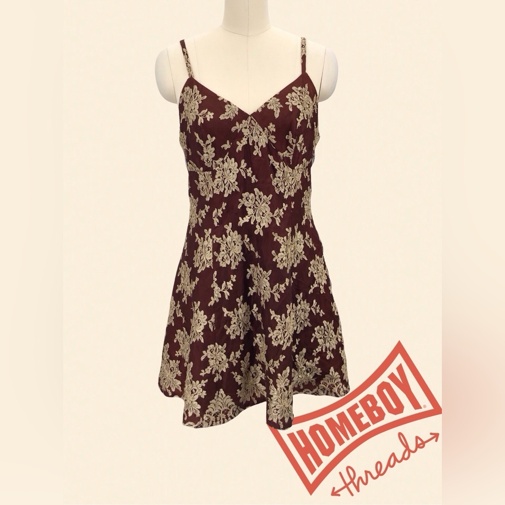 Uzanel Brown Floral Dress Size Unknown